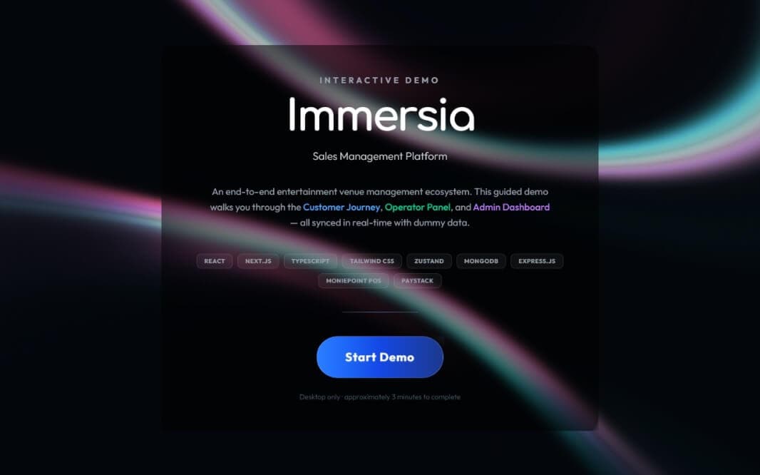 Immersia Entertainment Management Platform